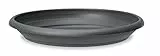 Scheurich Untersetzer aus Kunststoff, Metallic Grey, 37 cm Durchmesser, 5,5 cm hoch