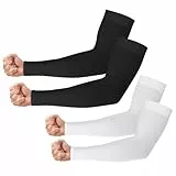 2 Paar Armstulpen Unisex Arm Sleeve Gaming Atmungsaktiv Anti-Uv Arm Warmers Kompressionsstulpen Frauen Zum Bedecken Arme Männer Für Gartenarbeit Outdoor Sport Volleyball Radfahren Basketball (1)