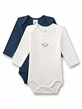Sanetta Baby-Body langarm (Doppelpack) blau und beige Koala | Hochwertiger und nachhaltiger Body für Jungen aus Bio-Baumwolle.