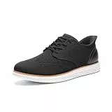 Bruno Marc Herren Schnürhalbschuhe Slip-On Atmungsaktiv Gestrickter Stoff Sommer Casual lässige Moderne Klassische Schuhe,Size 46,Schwarz,BMUMOX2415