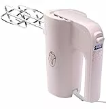 Bestron Power Handmixer, Leistungsstarker Handmixer mit 6 Stufen, Turbo-Funktion & LCD-Display, Rührgerät inkl. 2 Schneebesen & 2 Knethaken, Leichtgewicht von 1KG, Farbe: Rosa
