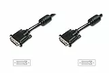 DIGITUS DVI-Kabel - DVI-D (24+1) - Full-HD - 2m - Dual Link, 30Hz, 2xFerrit - Kompatibel mit Monitor, TV, PC