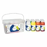 KREUL 17800 - Triton Acrylic Liquid im Powerpack, Set mit 8 x 750 ml Farbe, Hochwertige Künstler-Acrylfarben in Studienqualität mit leicht fließendem Charakter, in praktischer Tragebox
