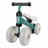 Lemodo Laufrad Mint - Lauflernrad Ab 1 Jahr, Baby Balance Fahrrad Ohne Pedale, Stabiler Metallrahmen, Erstes Rutschfahrzeug Mit 4 Rädern, Max. Belastung 50kg