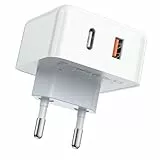 Aioneus 20W USB C Ladegerät,2 Ports USB C Netzteil Mehrfach Ladegerät,USB Schnellladegerät USBC Stecker PD 3.0 Power Adapter Netzteil für iPhone 16 15 14 13 12 11 Pro Max Plus SE,iPad,Samsung,Handys