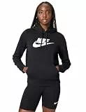Nike Damen Club Po Kapuzenpullover, Black/White, S EU