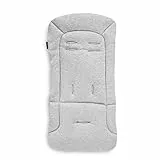 hauck Universal Sitzauflage für Buggys Kinderwagen & Fahrradanhängern aus Atmungsaktiver, Weicher Baumwolle, Einfache Befestigung, für Sommer & Winter (Pushchair Seat Liner, Light Grey)