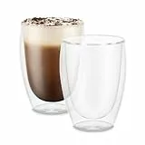 Bodum PAVINA Doppelwandige Gläser 2 Stück – 350ml Latte Tassen – Spülmaschinenfest – Borosilikatglas – Thermogläser