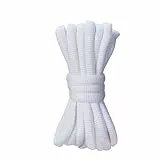 BupiMufi 9mm Breite Strong Schnürsenkel Ovale Senkel für Dunk 140CM Weiss