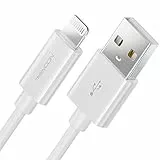 deleyCON 1m Lightning 8 Pin USB Ladekabel Datenkabel MFi Zertifiziert für Apple iPhone 14 Pro Max 14 Pro 14 Plus 14 SE 13 Pro Max 13 Pro 13 Mini 12 Pro Max 12 Pro 12 Mini - Weiß