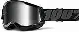 100% Fahrradbrille Strata 2, Schwarz, dunkle Gläser