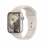 Apple Watch Series 9 (GPS, 45MM) - Aluminiumgehäuse Polarstern mit Sportarmband Polarstern, M/L (Generalüberholt)