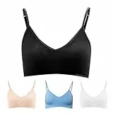 Living Crafts - Camilla | Pullover BH Bio-Baumwolle Sport-BH, Top Weste, Bralette Bustier | Bequem, weich, bügellos für Damen (Black, S)