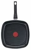 Tefal Easy Cook & Clean Grillpfanne 26x26 cm, Antihaftbeschichtung, langlebige Steak Pfanne, Thermo-Signal bei idealer Brattemperatur, NICHT induktionsgeeignet, Made in France, B5554032