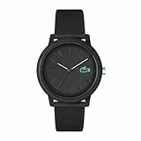 Lacoste Analog Quarzuhr für Herren Kollektion LACOSTE.12.12 mit Schwarzes Silikonarmband - 2011171
