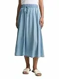 TOM TAILOR Damen 1046447 Midi Rock, 10113-Clean Mid Stone Blue Denim, 32