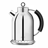 ASCOT Wasserkocher Edelstahl mit 5 variablen Voreinstellungen, Elektrischer Teekessel Kaffee Wasserkocher, 30Mins warm halten, 2200 Watt Schnellheizung, 1.5L (Silber)