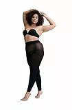 Disée Damen Bodyshaping Leggings Feinstrumpfhose blickdicht 80 DEN superweich mit Wäscheflachnaht und Baumwollzwickel, Farben:schwarz, SockSizes:48-50