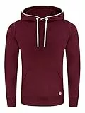 riverso Hoodie Herren Regular Fit RIVEnno Kapuzenpullover Pullover Sweatshirt 3XL, Größe:3XL, Farbe:Port Red (15400)