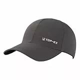 TOP-EX wasserdichte Baseball Cap Herren Running Cap Sommer Kappe Sonnenhut Basecap Großer Kopf Sports Golf Cap 65 Tennis Laufkappe UV-Schutz M/L Dunkelgrau