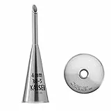 Original Kaiser Fülltülle 4 mm, Spritztülle aus Edelstahl rostfrei, Krapfentülle falz- und randfrei, Berliner Tülle