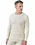 LAPASA Herren Premium Waffelstrick Thermounterwäsche Oberteil warm Unterhemd M58, Weiß, M