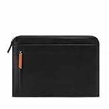 DAVIDOFF Essentials Laptoptasche Schwarz – praktische Businesstasche aus feinem Leder – hochwertige Herren Arbeitstasche mit Reißverschluss