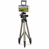 Hama Stativ für Handy und Tablet (Stativ mit Halterung für Selfies, 3D Stativkopf drehbar und neigbar im Quer- und Hochformat, ideal für Videoaufnahmen, Handys bis 8,2cm/Tablets bis 18,5cm Breite)