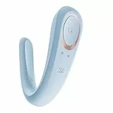 Satisfyer Double Classic | Paarvibrator | Wiederaufladbar & wasserdicht IPX7 | Design Award Gewinner | 10 Vibrationsprogramme | Vibrator für Paare aus Silikon