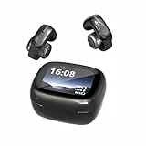 ERAZERL XF28 AI Übersetzer Kopfhörer,Übersetzungskopfhörer 3-in-1 LCD Touchscreen Open Ear Clip Wireless Bluetooth Übersetzen Kopfhörer für 135 Sprachen Übersetzungsgerät mit APP