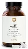 SUNDAY NATURAL® Magnesium Threonate - Markenrohstoff Magtein® –120 Kapseln L-Threonat – 2.040mg Magnesium L-Threonate pro Tagesdosis – zur Versorgung des Nervensystems – Laborgeprüft, vegan