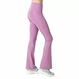 LOS OJOS Damen Bootcut Yogahose - Hohe Taille Workout Bootleg Yoga Leggings mit Bauchkontrolle