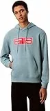 Calvin Klein Herren Hoodie Terry Box Graphic Regular Fit, Blau (Smoke Blue), XL