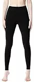 Bellivalini Damen Lange Leggings aus Viskose BLV50-203 (Schwarz, L)