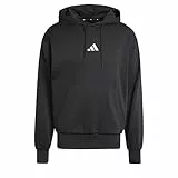 adidas Herren Essentials Feelcozy Fleece Hoodie Sweatshirt, Black/White, S