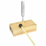 TOPINCN 440Hz Tuning Fork Vibrationsinstrument mit Resonatorbox & Klopfer, Ordentliche Kanten und Verchromte Oberfläche für Schulresonanzdemonstrationen