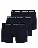 bruno banani Herren Shorts Lusty - 3er Set - Boxershorts Herren Baumwolle mit Stoffgummibund - ohne Eingriff - Memory Effekt schwarz, L
