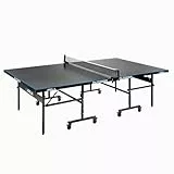 JOOLA Tischtennisplatte Outdoor J200A - Profi Tischtennistisch 6 MM Aluminium-Verbundoberfläche Wetterfest - Klappbares Untergestell – Schneller Aufbau, Grau, 274 x 152,5 x 76 cm