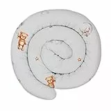 Totsy Baby XXL Bettschlange Bettkissen Stillkissen Bettrolle Bettkantenschutz Zierkissen Bettumrandung Schlange XL Handmade Teddybären 150 cm Oeko-Tex-Zertifikat