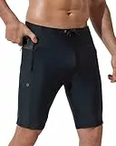 Arcweg Herren Jammers Lang Badehose Kompression Schwimmen Badeanzug Jammer für Herren & Jungen knielangen Badehose zum Schwimmen Racing Trainings Schwarz XXL(EU)
