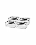 Sallys Vorratsdose Set - 3er, 4er, 6er oder 12er Set Organizer Küche Vorratsdosen mit Deckel luftdicht Aufbewahrung Küche für Mehl, Zucker Küchenutensilien Aufbewahrung (4x750 ml)