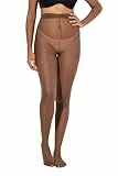 Ulla Popken Damen große Größen Übergrößen Plus Size Strumpfhose, 3er-Pack, Helanca, 20 den