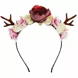 Holibanna Haarreif Weihnachten Rentier Haarreif Erwachsene Weihnachts Haarschmuck Weihnachten Stirnbänder damen Xmas Kopfschmuck Kostüme Zubehör Cosplay Karneval Party