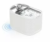 AstroPet Katzenbrunnen Kabellos 2,5L Trinkbrunnen mit Bewegungsmelder – 5200mAh Akku bis zu 40 Tage,Edelstahl Trinkschale – Leiser Katzentrinkbrunnen Wasserbrunnen