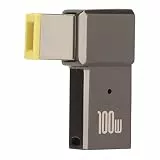 ASHATA Typ C Buchse auf Slim Tip Adapter, 100W 5A USB C Buchse Eingang zu Slim Tip Rectangle Power PD Ladekabel Konverter für Laptops