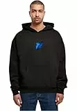 Mister Tee Upscale Unisex Kapuzenpullover Le Papillon Heavy Oversize Hoody, Unisex Hoodie mit Rückenprint, Oversize Fit, Black, M