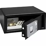 BURG-WÄCHTER Laptoptresor mit elektronischem Zahlenschloss und Fingerabdruck, 27,9 l, 16,7 kg, Point-Safe P 3 E FS LAP, Schwarz