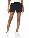Amazon Essentials Women's French Terry Short Shorts, -black, Large