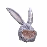 SOIMISS Kaninchen Ohren Hut Neuheit Lustige Plüsch Hase Ohren Kappe Kopfbedeckung Neujahr Geburtstag Ostern Karneval Fasching Kaninchen Cosplay Kostüm Foto Booth Requisiten Grau