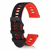 Amaxiu Silikon-Uhrenarmband Mit Schnellverschluss - Universal Sport-Ersatzband für Männer Und Frauen, Schwarze Schnalle, 9.8+12.6cm Lang